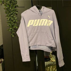 Puma cropped sweatshirt - lavender